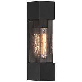 Image2 of Isabel 16" High Black Outdoor Wall Light