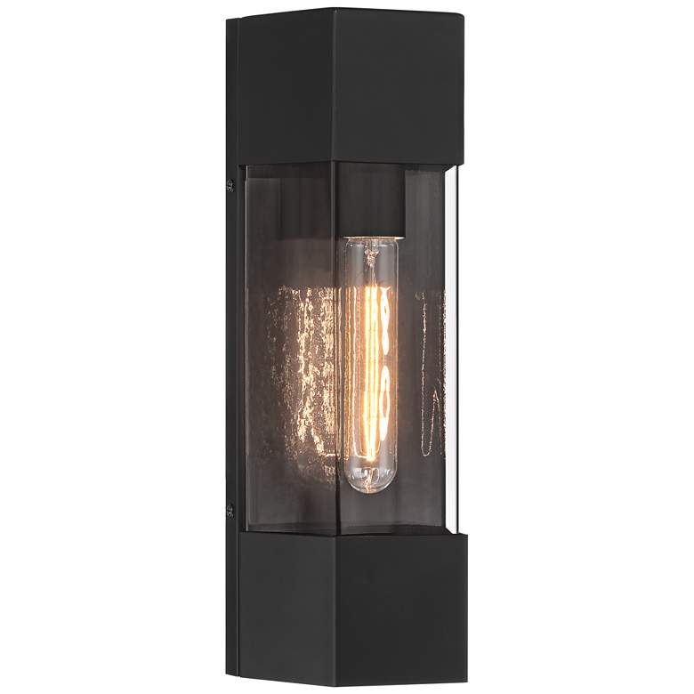 Image 2 Isabel 16" High Black Outdoor Wall Light