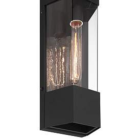 Image3 of Isabel 16" High Black Outdoor Wall Light more views