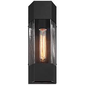 Image4 of Isabel 16" High Black Outdoor Wall Light more views