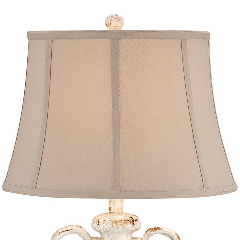 Image 3 Isabella Ivory Ceramic Table Lamp With Black Round Riser more views