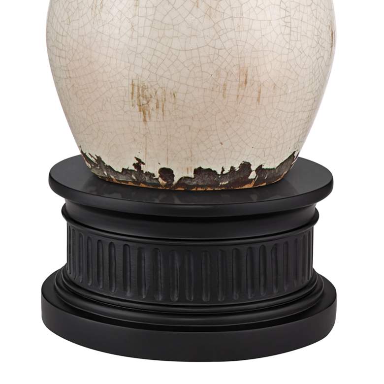 Image 4 Isabella Ivory Ceramic Table Lamp With Black Round Riser more views