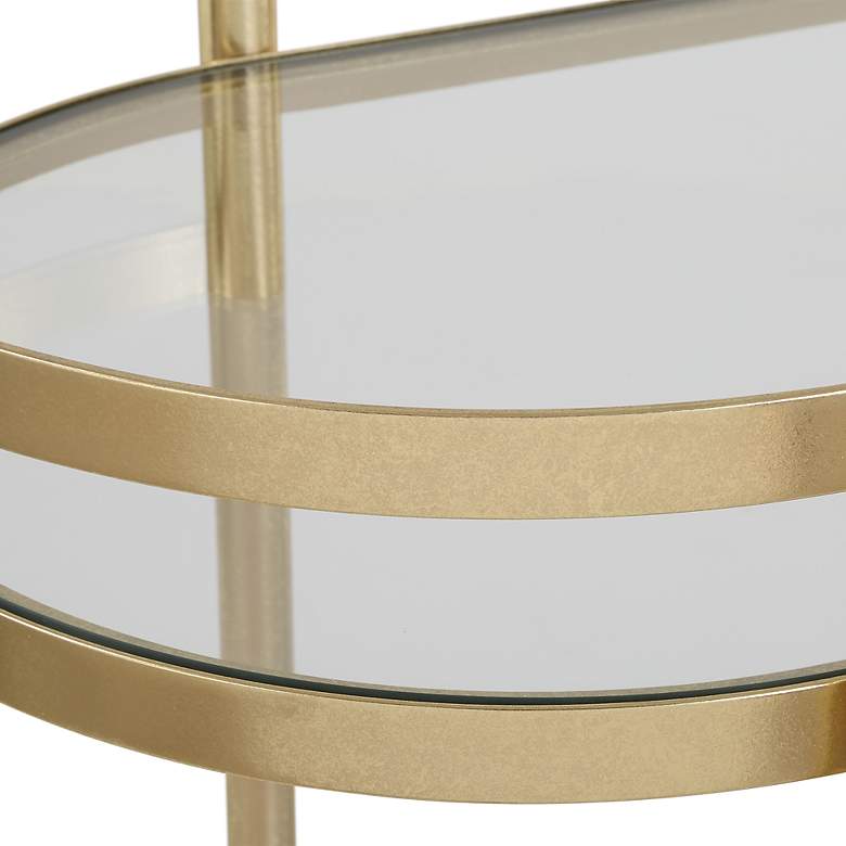 Image 6 Isabelle 33 1/2" Wide Gold Bar Cart more views