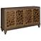 Isabelle 60" Wide Pierced Gold Leaf 4-Door Console
