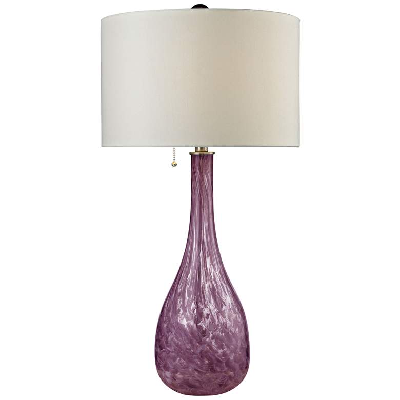 Image 1 Isabelle Blown Glass Purple Table Lamp