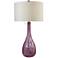 Isabelle Blown Glass Purple Table Lamp