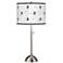 Isabelle Giclee Brushed Nickel Table Lamp