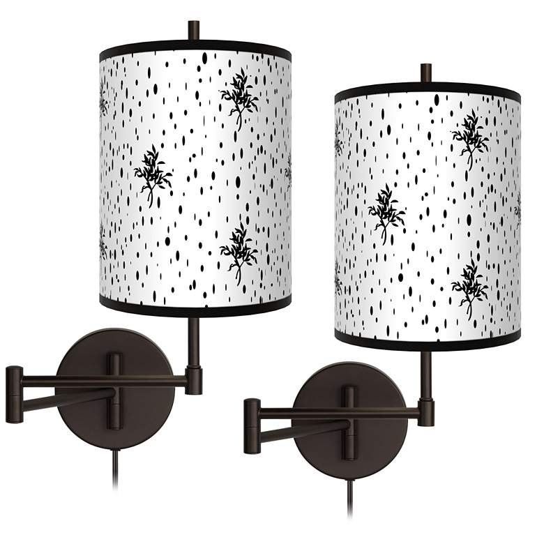 Image 1 Isabelle Tessa Bronze Swing Arm Wall Lamps Set of 2