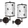Isabelle Tessa Bronze Swing Arm Wall Lamps Set of 2