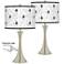 Isabelle Trish Brushed Nickel Touch Table Lamps Set of 2