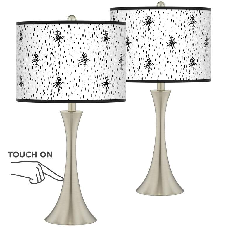 Image 1 Isabelle Trish Brushed Nickel Touch Table Lamps Set of 2