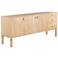 Isador 74" Wide Rustic Poplar 3-Drawer Sideboard