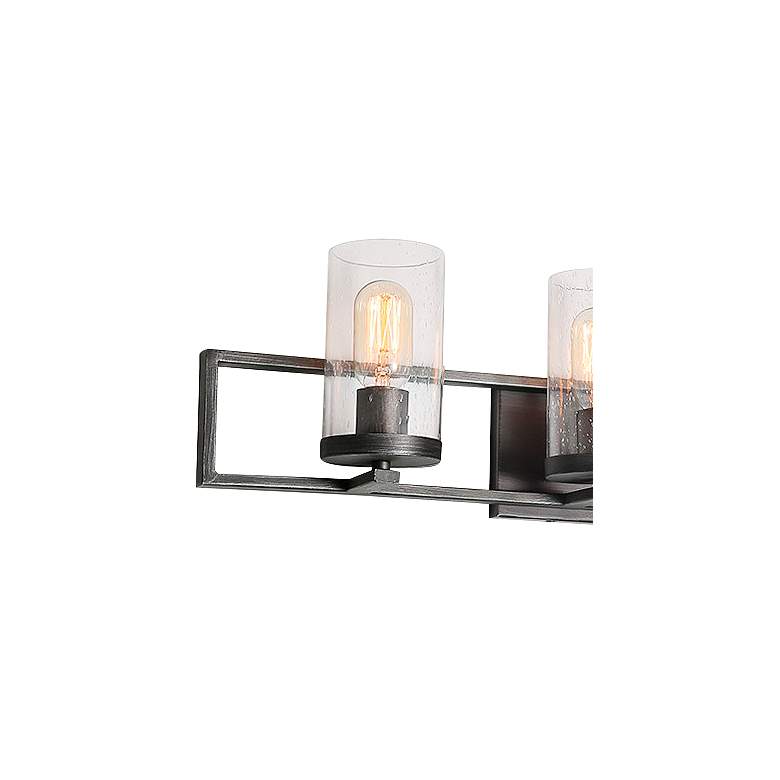 Image 2 Isangelos 31 1/2" Wide Antiqued Silver 4-Light Bath Light more views