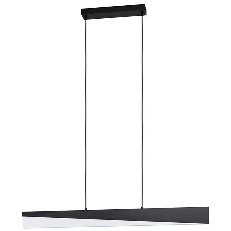 Image 1 Isidro Pendant - Integrated LED - Structured Black - White Acrylic Shade