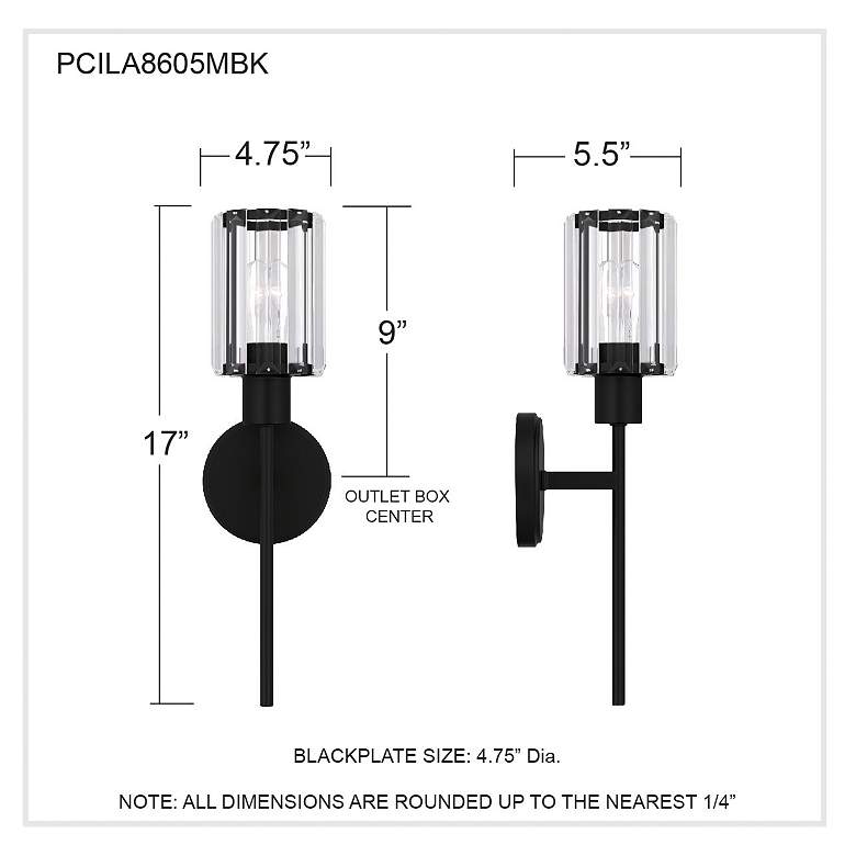 Image 7 Isla 1-Light Matte Black Wall Sconce more views