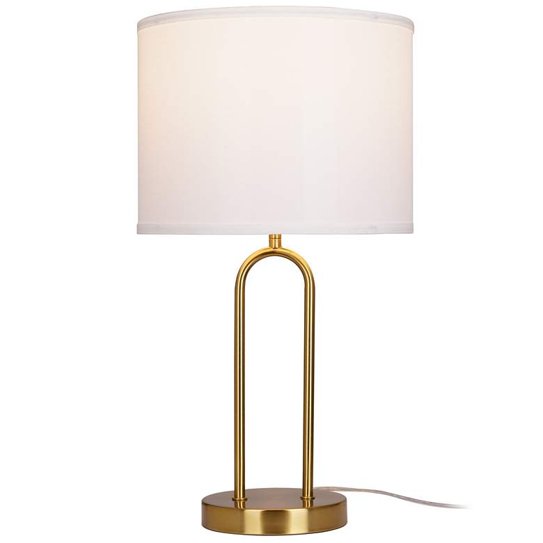 Image 1 Isla 20" High Brushed Gold Bedroom Table Lamp