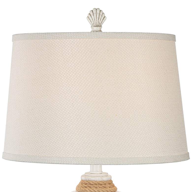 Image 2 Isla 26" High Antique White Coastal Night Light Table Lamps Set of 2 more views
