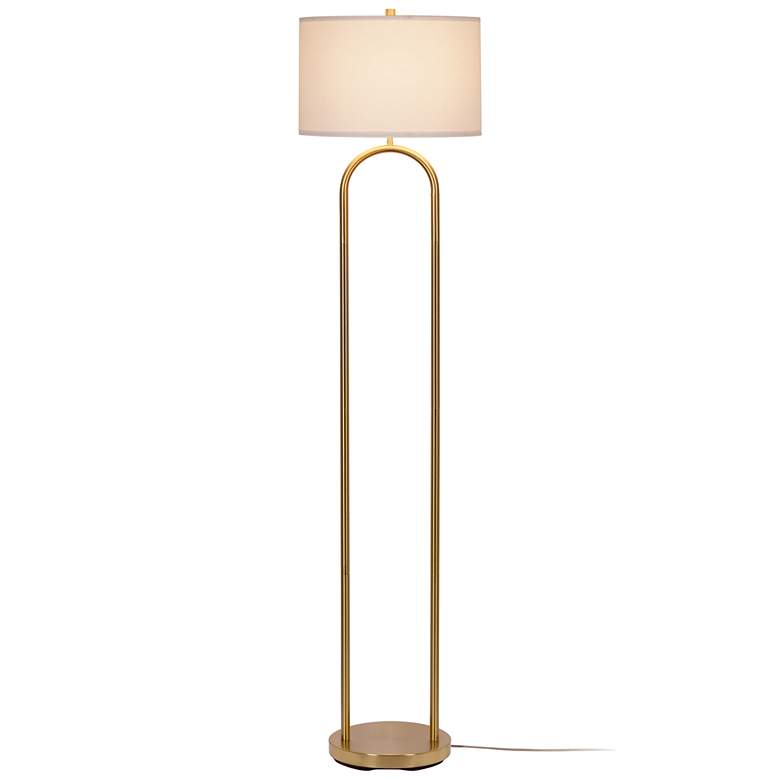 Image 1 Isla 64" High Brushed Gold Floor Lamp