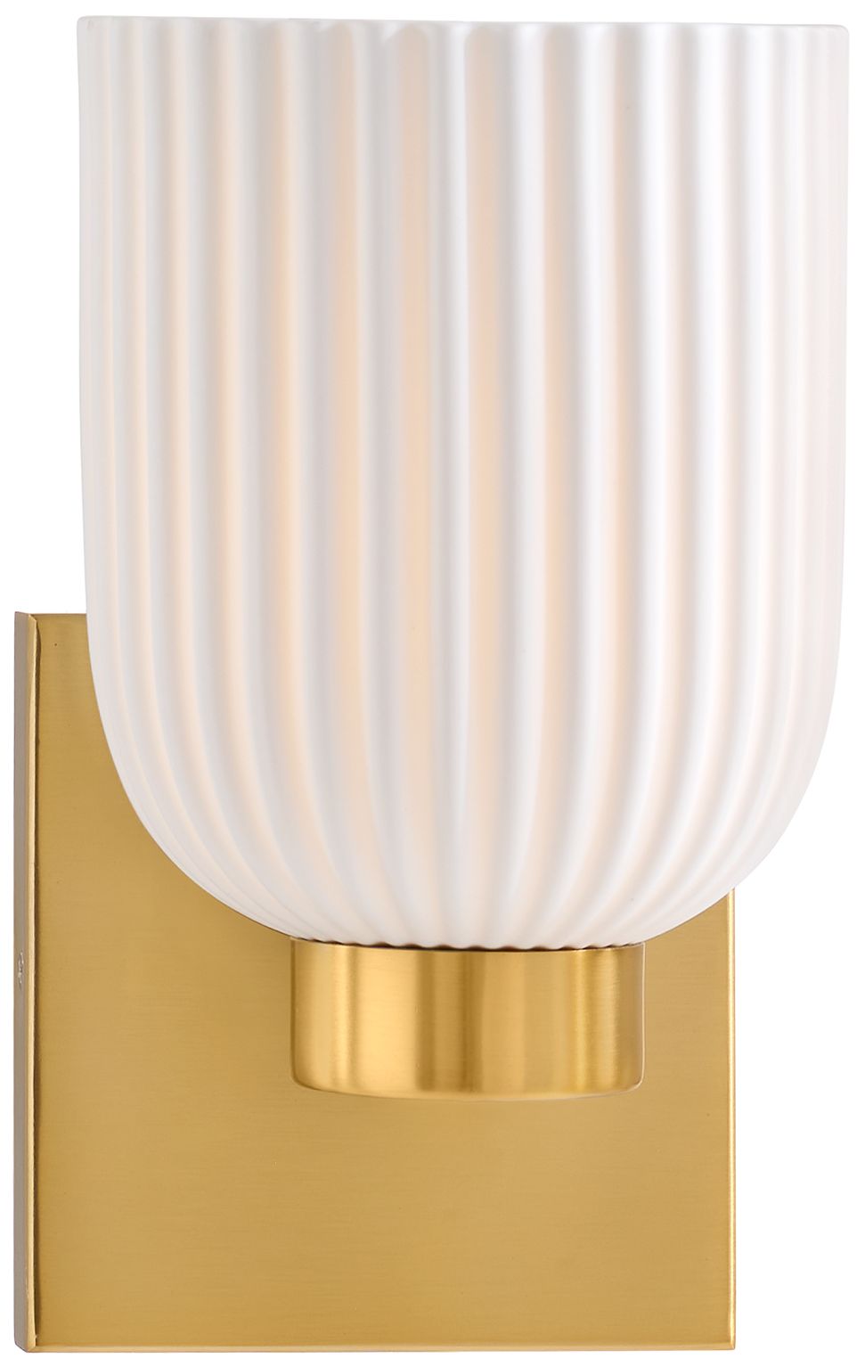 Isla Blanca 1-Light Wall Sconce in Warm Brass by Breegan Jane