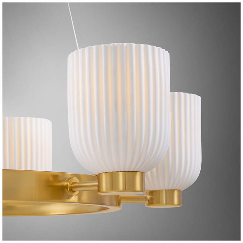 Image 6 Isla Blanca 6-Light Chandelier in Warm Brass by Breegan Jane more views
