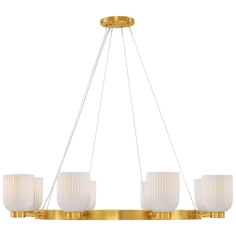 Image 1 Isla Blanca 8-Light Chandelier in Warm Brass by Breegan Jane