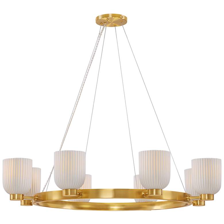Image 3 Isla Blanca 8-Light Chandelier in Warm Brass by Breegan Jane more views