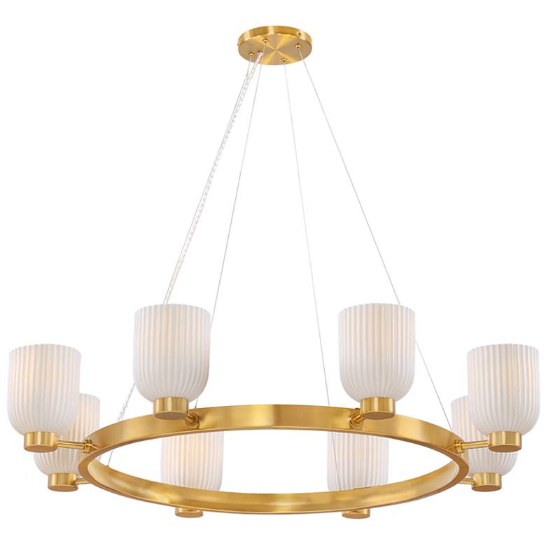 Image 4 Isla Blanca 8-Light Chandelier in Warm Brass by Breegan Jane more views