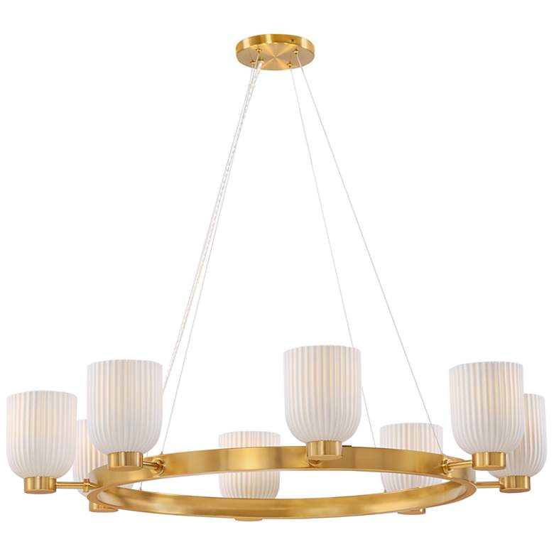 Image 5 Isla Blanca 8-Light Chandelier in Warm Brass by Breegan Jane more views