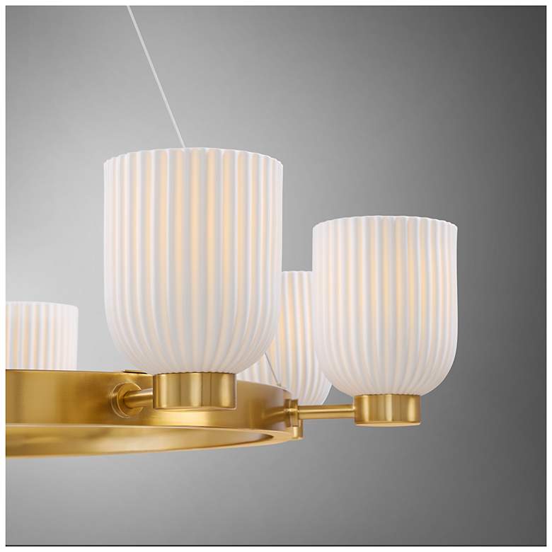 Image 6 Isla Blanca 8-Light Chandelier in Warm Brass by Breegan Jane more views
