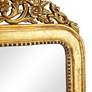 Isla Shiny Gold Carved Acanthus Floral 36" x 60" Wall Mirror
