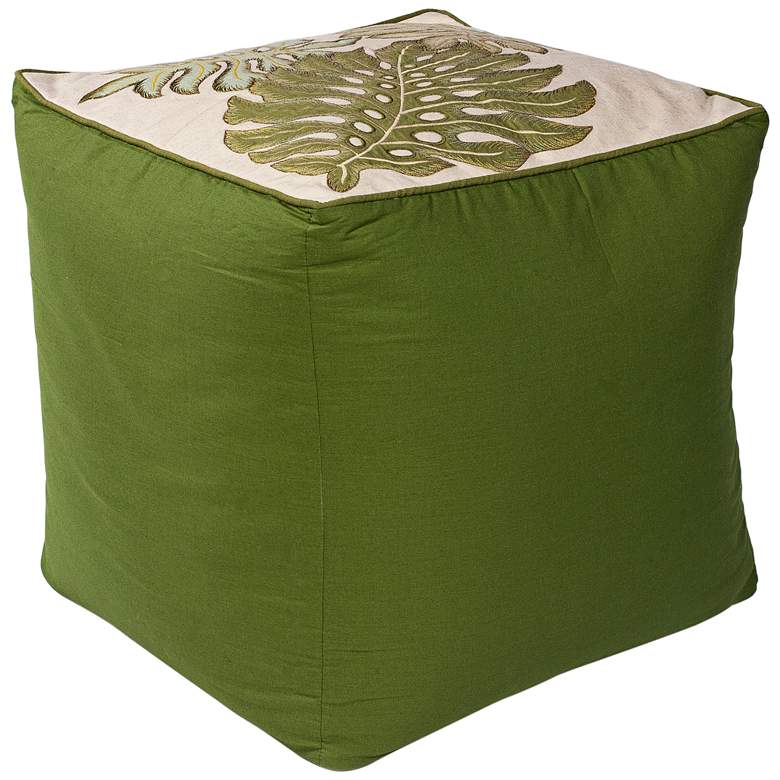 Image 1 Isla Tropica Cotton Square Pouf Ottoman
