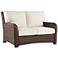 Isla Verde Espresso Wicker Outdoor Loveseat