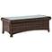 Isla Verde Glass Top and Espresso Wicker Outdoor Coffee Table