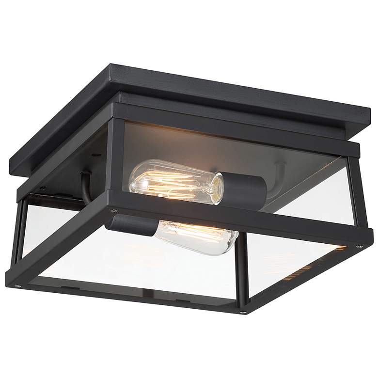 Image 2 Isla Vista 12" Wide Coal 2-Light Outdoor Ceiling Light