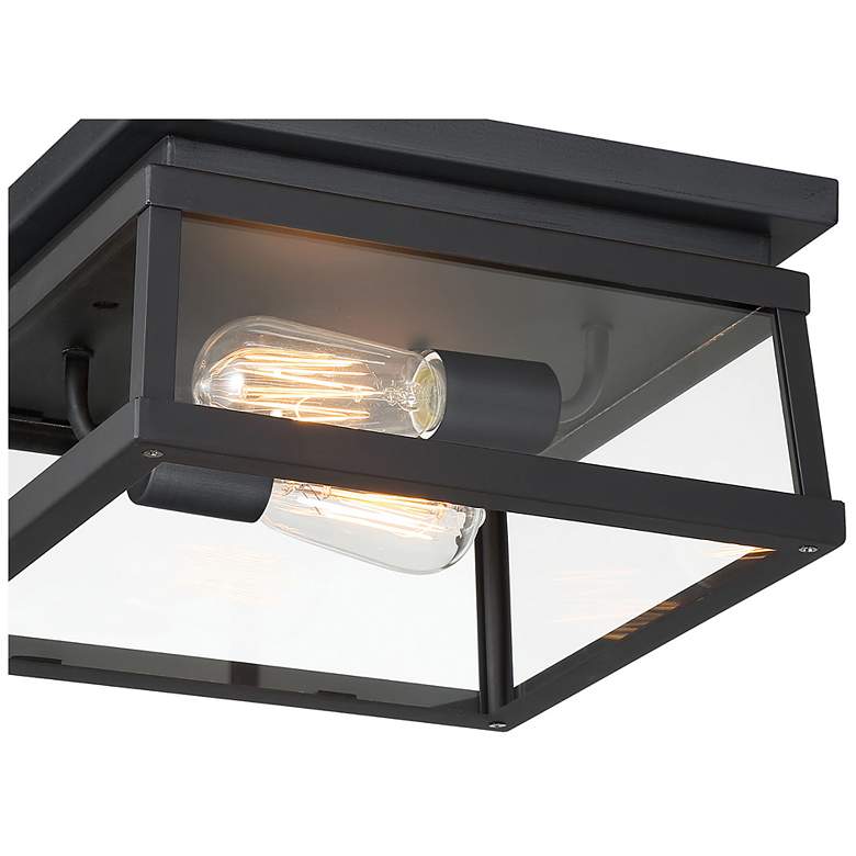 Image 3 Isla Vista 12" Wide Coal 2-Light Outdoor Ceiling Light more views