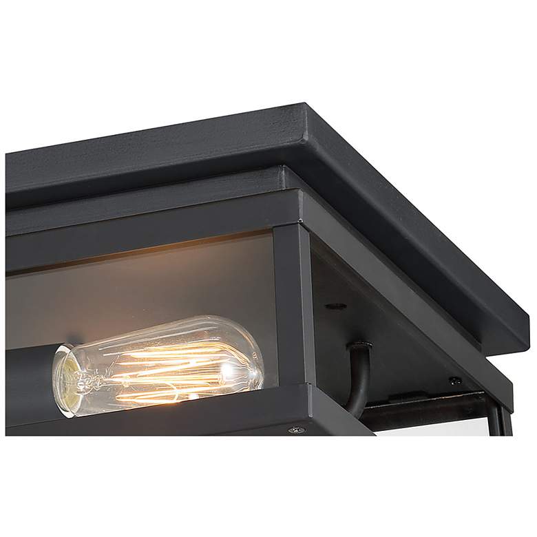 Image 4 Isla Vista 12" Wide Coal 2-Light Outdoor Ceiling Light more views