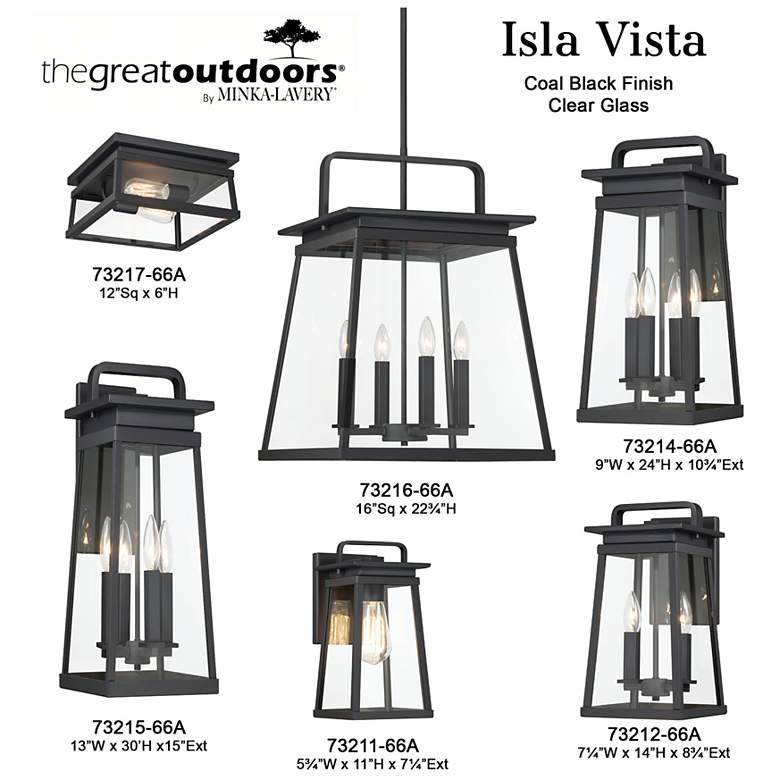Image 7 Isla Vista 12" Wide Coal 2-Light Outdoor Ceiling Light more views