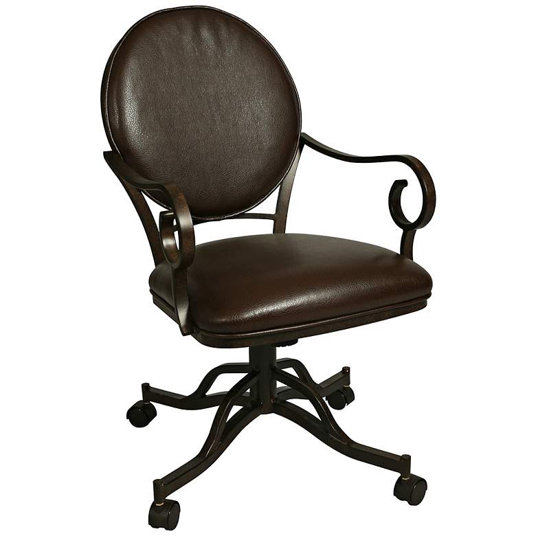 Image 1 Island Falls Autumn Rust and Ford Brown Caster Chair