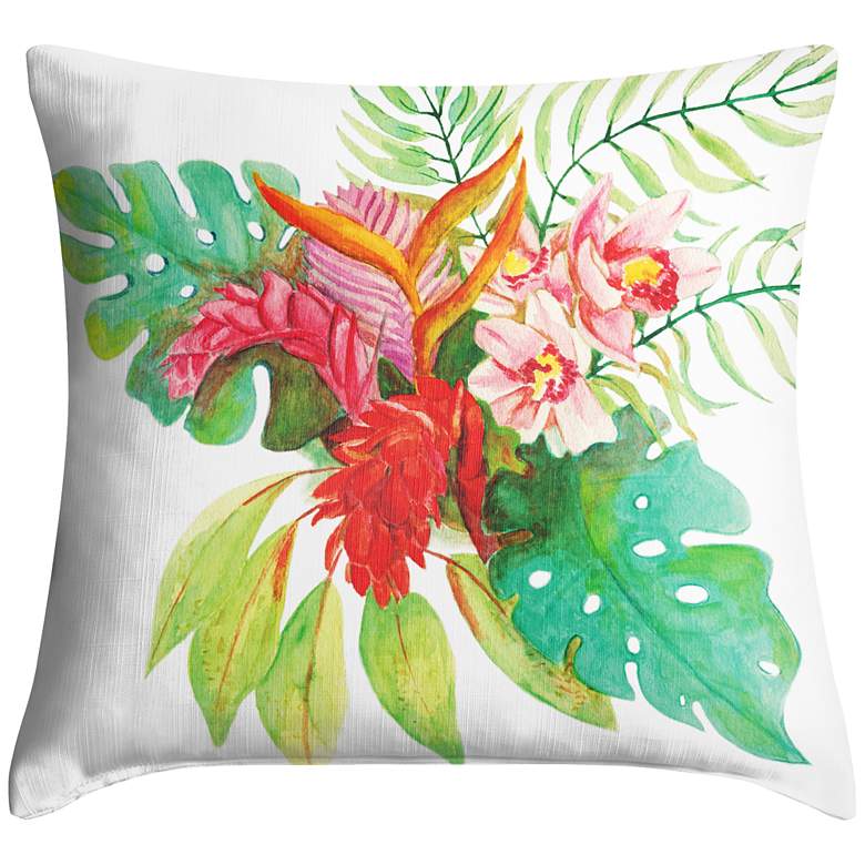Image 1 Island Floral 18" Square Throw Pillow