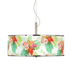Image1 of Island Floral Giclee Glow 20" Wide Pendant Light