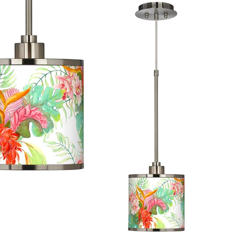 Image 1 Island Floral Giclee Glow Mini Pendant Light