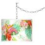 Thumbnail2 of Island Floral Giclee Glow Plug-In Swag Pendant