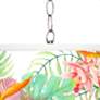 Island Floral Giclee Glow Plug-In Swag Pendant in scene