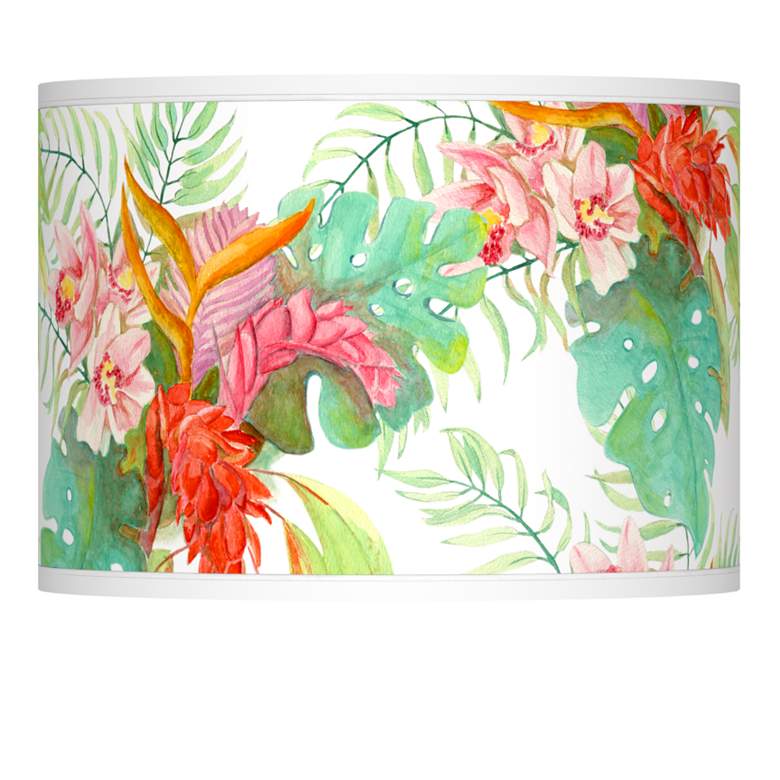 Image 1 Island Floral Giclee Lamp Shade 13.5x13.5x10 (Spider)