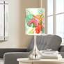 Island Floral Giclee Modern Tropical Droplet Table Lamp