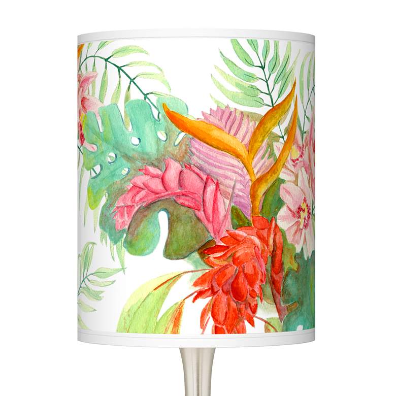Image 3 Island Floral Giclee Modern Tropical Droplet Table Lamp more views