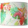 Island Floral Pattern Giclee Round Drum Lamp Shade 14x14x11 (Spider)