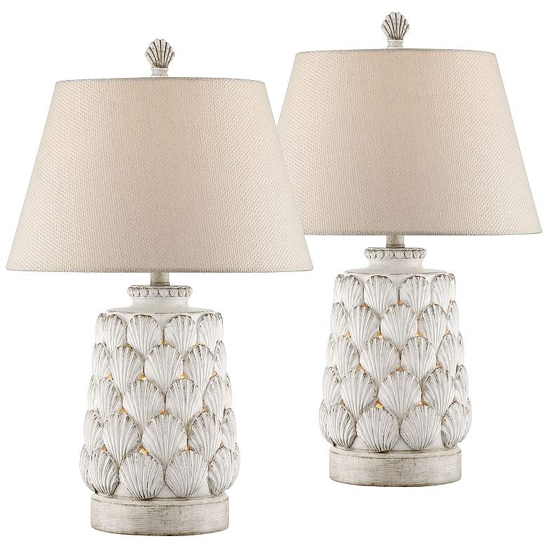Image 1 Island Seashell Night Light Table Lamps Set of 2