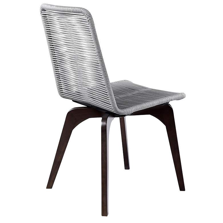 Image 2 Island Set of 2 Outdoor Dining Chairs in Dark Eucalyptus Wood and Rope more views