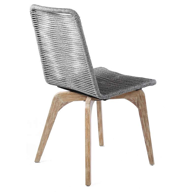 Image 2 Island Set of 2 Outdoor Dining Chairs in Light Eucalyptus Wood and Rope more views